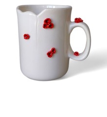 Tasse fleurs de cerisier japonais en faïence - Faïencerie sauvage Moineaux & Co